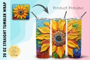 Sunflower D Pop Art Tumbler Wrap Bundle Graphic By Beedrawings