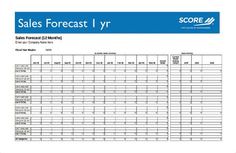 Sales Forecast Template Free 8 Sales Forecast Spreadsheet Template Excel Spreadsheets Group