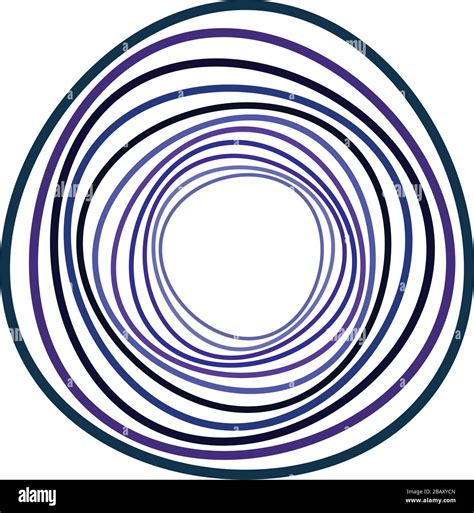 Monochrome Cyclic Cycle Concentric Rings Revolved Spiral Vortex