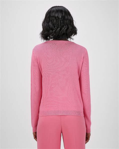 Riachuelo Cardigan Feminino Tricot Decote V Rosa Pool Basics By