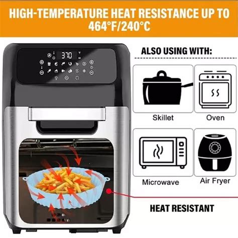 Molde Protector Para Freidora Air Fryer Silicona Reutilizable Los