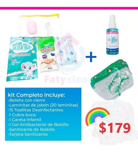 Kit Escolar Gel Antibacterial Sanitizante Cubrebocas Ni Os En Venta En