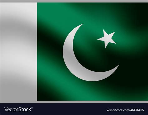 Waving flag of pakistan Royalty Free Vector Image