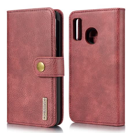 DG MING Samsung Galaxy A40 Retro Cowhide Leather Magnetic 2 In 1