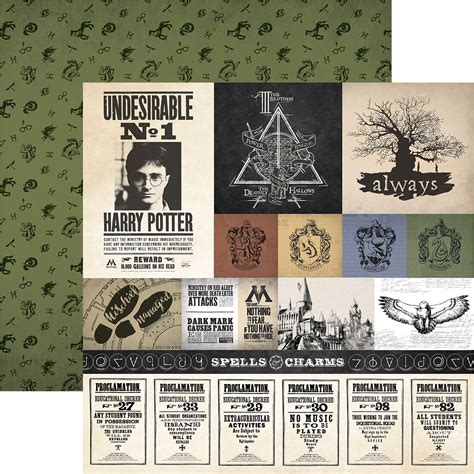 Paper House Harry Potter Double Sided Cardstock 12x12 Harry Potter Parchment T 767636844230