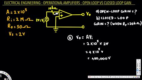 Electrical Engineering Operational Open Loop Gain Vs Closed