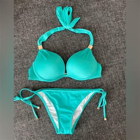 Victoria S Secret Swim Victorias Secret Teal Bikini Poshmark