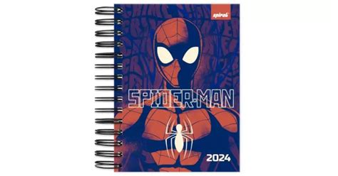 Agenda Di Ria Marvel Homem Aranha Spiral Lf Papelaria Cia