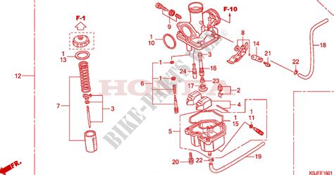 Carburetor Crf100f For Honda Crf 100 2009 Honda Motorcycles And Atvs Genuine Spare Parts Catalog