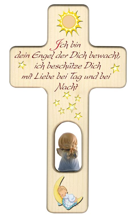 Kreuz F R Kinder Schutzengel Gebet Baby Engel Blau Kruzifix Holz Kreuz