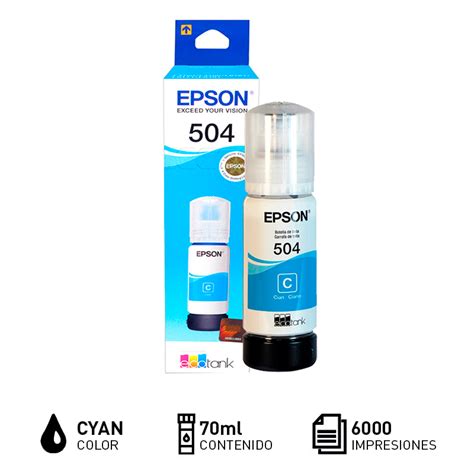 Ripley Tinta Original Epson Ml Rinde Hojas Cyan