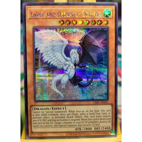 KW2 Yugioh EN AE NICE ART Thẻ bài CR05 AES02 Light and Darkness