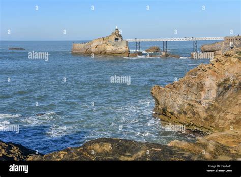 Biarritz France Jan Rocher De La Vierge Virgin Rock And