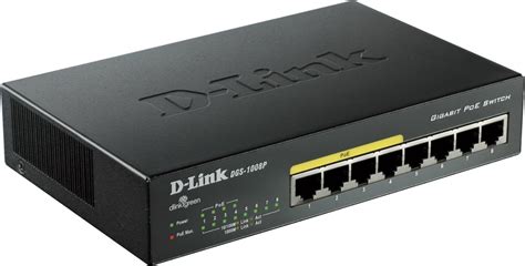 D-Link DGS-1008P 8-Port Gigabit PoE Unmanaged Desktop Switch - Wootware