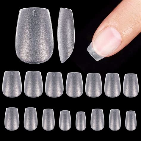 Amazon Btartbox Short Coffin Nail Tips Sizes Pre Buff Finish