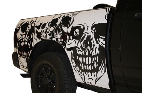 Dodge Ram Midbox Truck 15002500 2009 2014 Custom Vinyl Decal Skulls