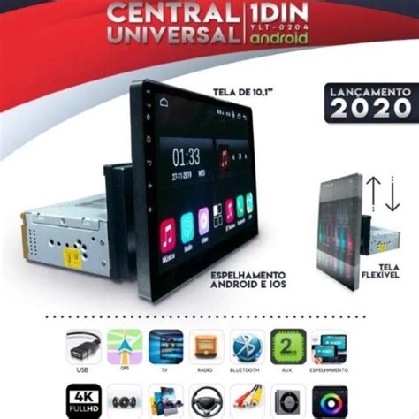 Central Multimidia Universal 1 Din Android 2gb 32 Carplay 9p Desconto