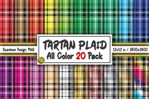 Tartan Plaid Colorful Digital Paper Pack Graphic by MiracleMaker ...