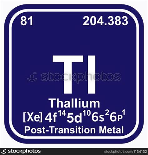 Thallium Periodic Table Of The Elements Vector Illustration Eps 10 Thallium Periodic Table Of