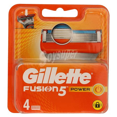 Gillette Fusion Recambio De Cuchillas De Cinco Hojas Para Maquinilla De