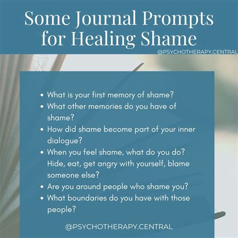 Some Journal Prompts For Healing Shame Journal Prompts For Teens Writing Therapy Journal Prompts