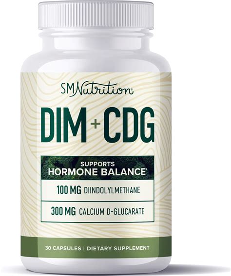 Calcium D Glucarate With Dim Supplement For Estrogen Detox And Hormone Balance For