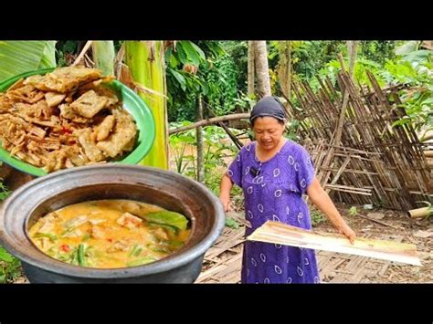 Masak Sayur Tewel Peyek Batang Pisang Debok Tempe Menjes Masakan