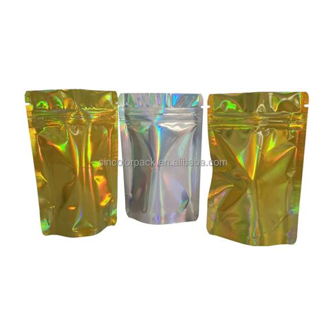 Stand Up Glitter Hologram Mylar Ziplock Bags For Packaging Buy