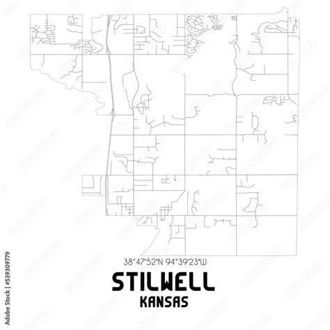 Fototapeta Mapa świata Dla Dzieci Stilwell Kansas Us Street Map With