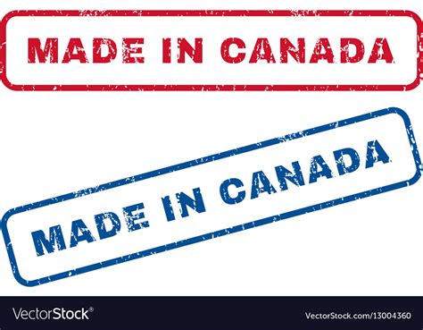 Made In Canada Rubber Stamps Royalty Free Vector Image