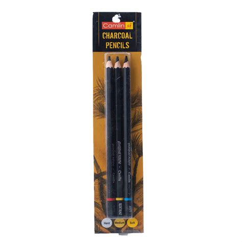 Camlin Kokuyo Medium Soft Hard Charcoal Pencils SBC Store