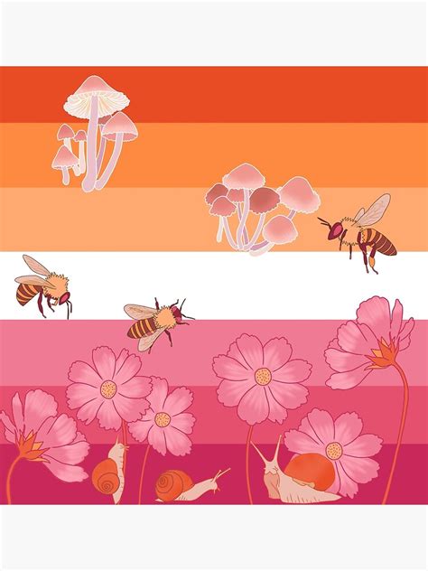 Cottagecore Lesbian Pride Flag Poster For Sale By Jean K S1 Redbubble