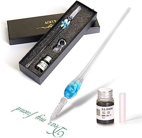 Amazon Sipliv Crystal Glass Intarsia Dip Pen Fountain Pen Kit