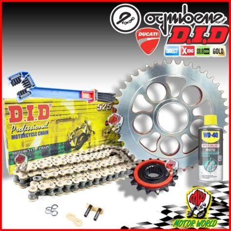 KIT TRASMISSIONE CATENA DID CORONA 2 PIGNONE DUCATI MONSTER 1000 S2R