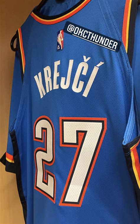 Okc ⚡️ Tracker On X Vit Krejčí Showing Off His New Thunder