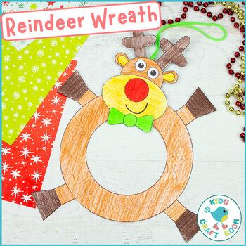 Reindeer Wreath Craft - Christmas Craft - Reindeer Craft - Christmas Wreath