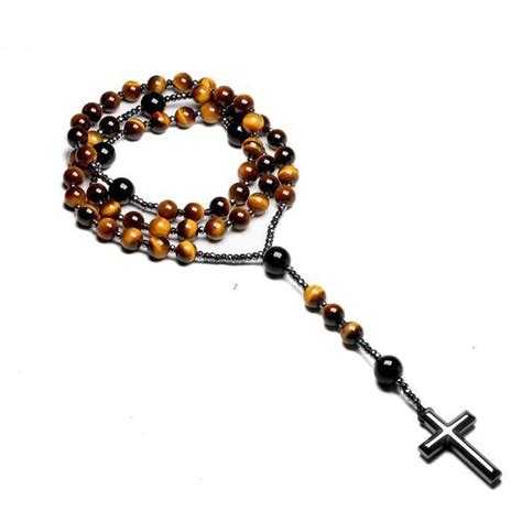 Chapelet Tiger Eye Collier Chapelet Du Christ Pierre Naturelle Oeil