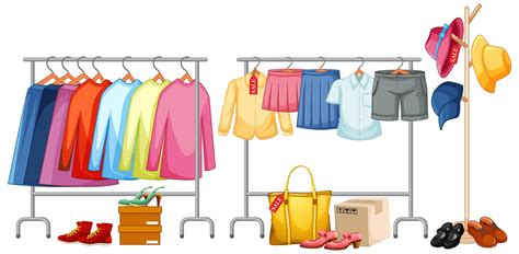 Isolated Clothes On The Rack Display 1486552 Vector Art At Vecteezy