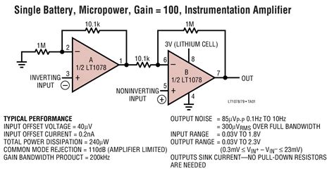 LT1079 Typical Application Reference Design Analog Amplification