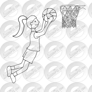 Basketball Hoop Outline for Classroom / Therapy Use - Great Basketball ...