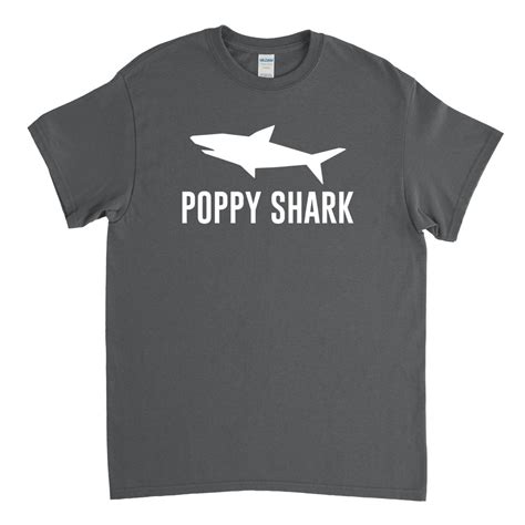 Poppy Shark Poppy Shirt New Poppy T Fathers Day T Etsy