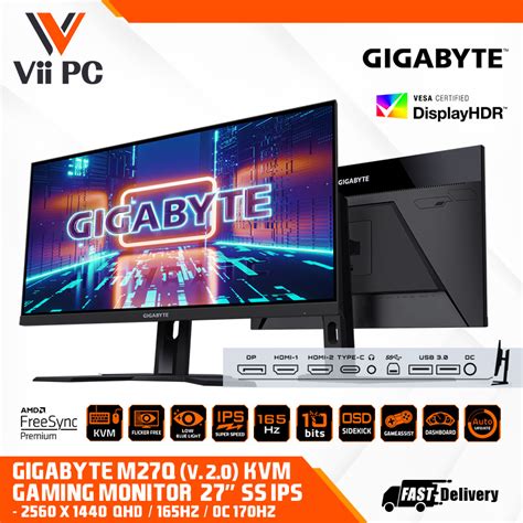 Gigabyte M Q Hz Ips P K Kvm Gaming Monitor Hdr Ready X