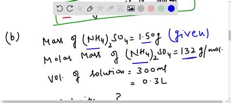 Solved A Solution Contains By Mass Of Ammonium Sulfate Nh