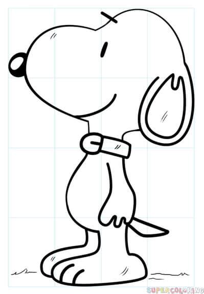 Cómo dibujar a Snoopy Tutorial de dibujo paso a paso