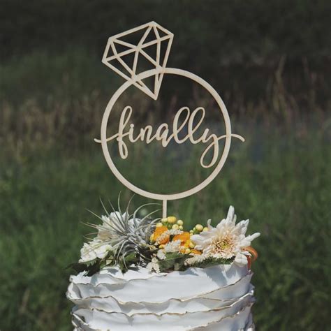 Finally Engaged Cake Topper, Engagement Cake Topper, Engagement Party ...