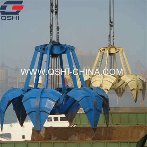 Cbm Four Ropes Mechanical Orange Peel Grab Used At Port China