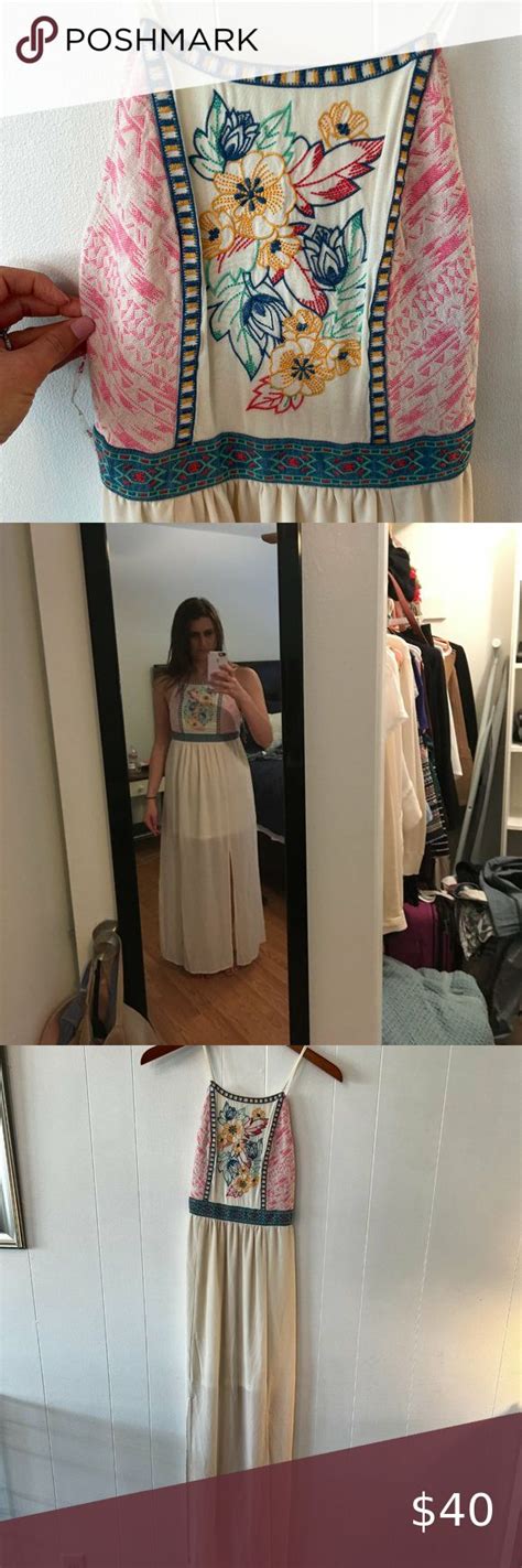 White Floral Embroidery Maxi Dress Shop Maxi Dresses Maxi Dress