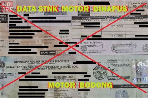 Data STNK Dihapus Akibat Nunggak Pajak Kenapa Disebut Motor Bodong