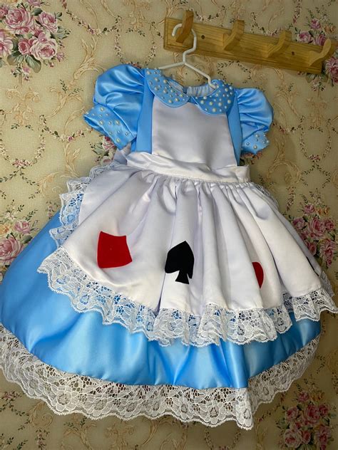 Alice Dress, Blue and White Girl Dress, Free Shipping, Alice Birthday ...