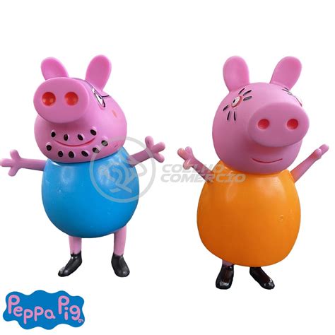 Kit Brinquedos Infantil Bonecos Familia Peppa Pig George Pig Papai